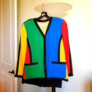 Vintage 2 piece silk dress by Adrianna Papel